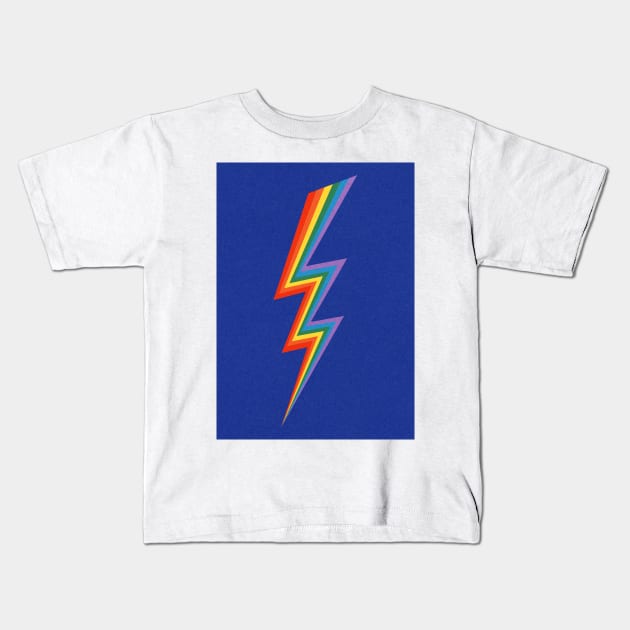 Rainbow Lightning Kids T-Shirt by Rosi Feist